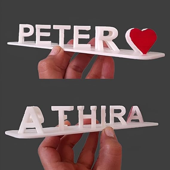 3D Flip Text | Personalized Name for Husband and Wife Couple Name - Plastic Gift